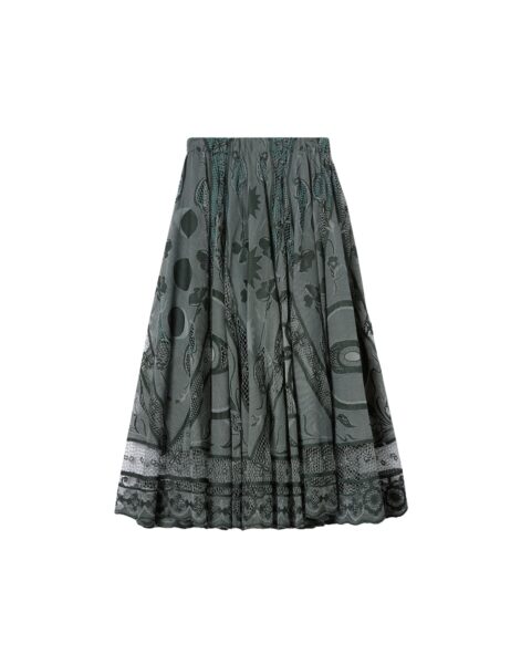 La DoubleJ Duchess Skirt in Solid Emerald - Skirts - Milanese Maximalist Fashion at Luxury Shoes 