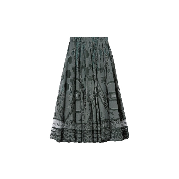 La DoubleJ Duchess Skirt in Solid Emerald - Skirts - Milanese Maximalist Fashion at Luxury Shoes 