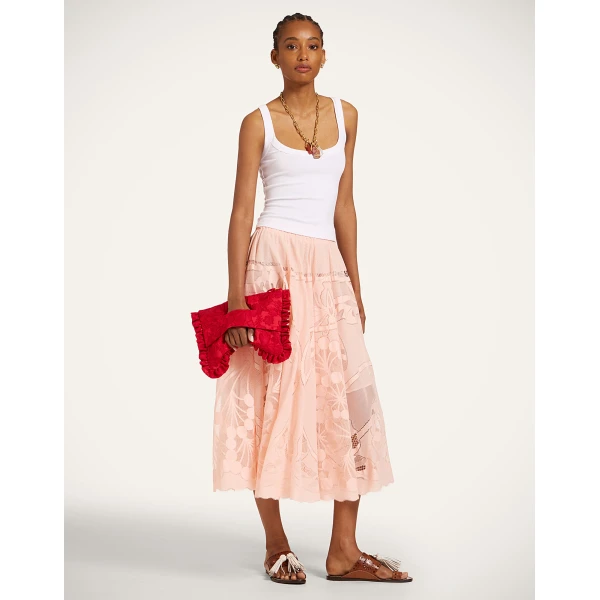 La DoubleJ Duchess Skirt in Solid Pale Pink, view 2