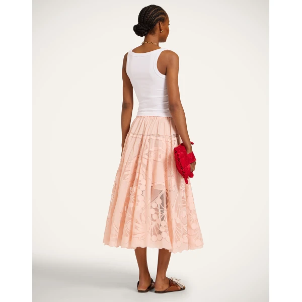 La DoubleJ Duchess Skirt in Solid Pale Pink, view 3