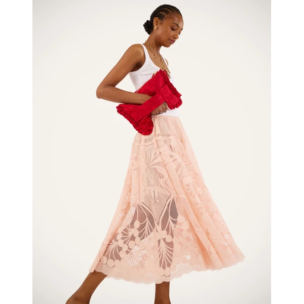 La DoubleJ Duchess Skirt in Solid Pale Pink, view 5