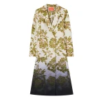 La DoubleJ Duster Coat in Oasis Ombré Placée Green & Black