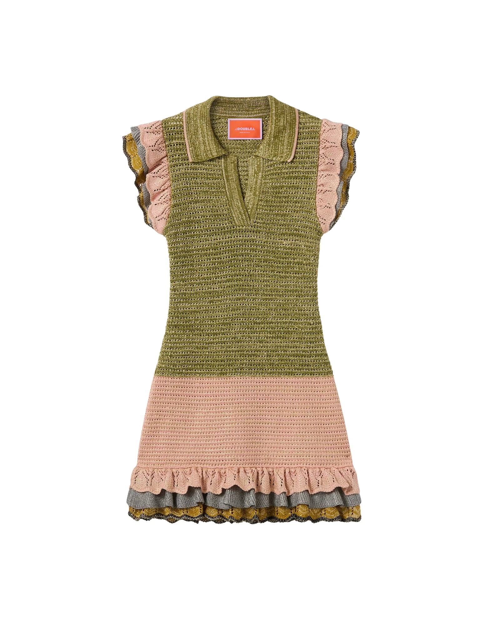 La-DoubleJ-Eight-Counts-Mini-Dress-in-Color-Block-Green-Pink68931_nobg La DoubleJ Eight Counts Mini Dress in Color Block Green & Pink