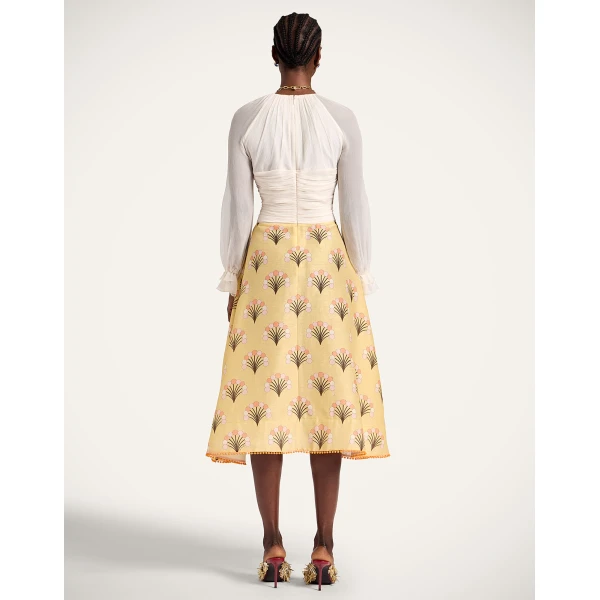 La DoubleJ En Pointe Dress in Florette Yellow, view 3