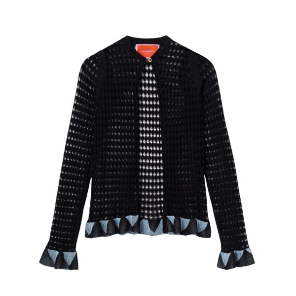 La DoubleJ Fiocchetto Cardigan in Solid Black
