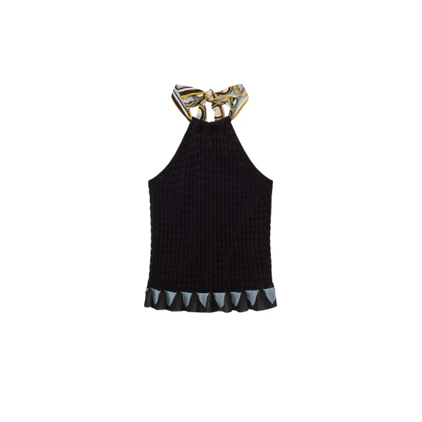 La DoubleJ Fiocchetto Top in Solid Black