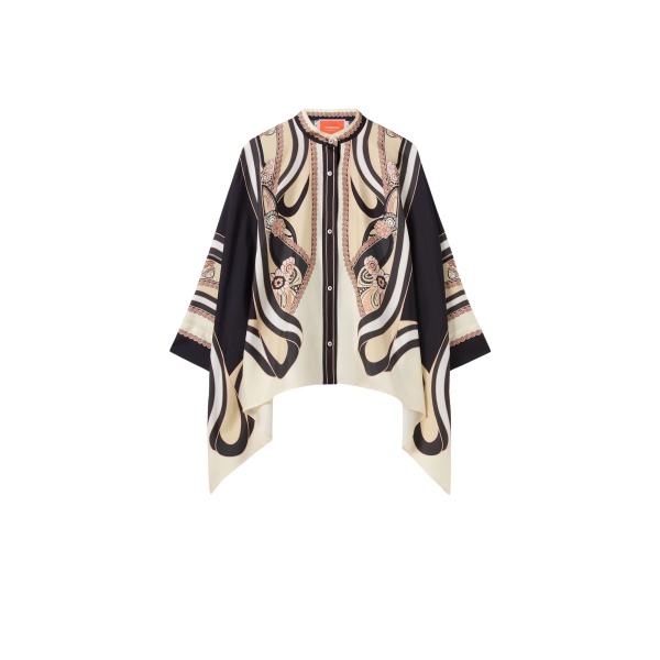 La DoubleJ Foulard Shirt in Ambrosia Placée Pale Pink - Tops - Milanese Maximalist Fashion at Luxury Shoes 