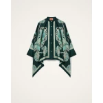 La DoubleJ Foulard Shirt in Blooming Tulip Placée Dark Green