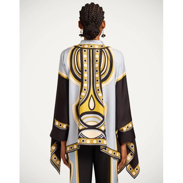 La DoubleJ Foulard Shirt in Sanctuary Placée Light Blue, view 3