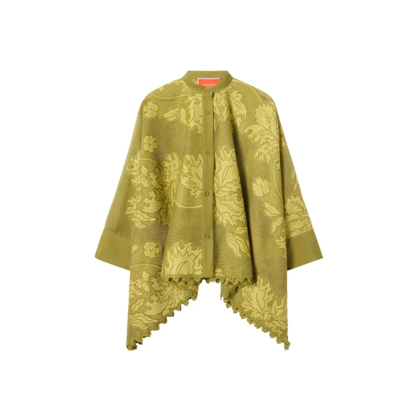 La DoubleJ Foulard Shirt in Solid Green