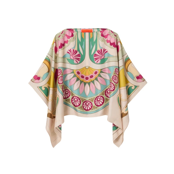 La DoubleJ Foulard Top in Tulip Placée Green