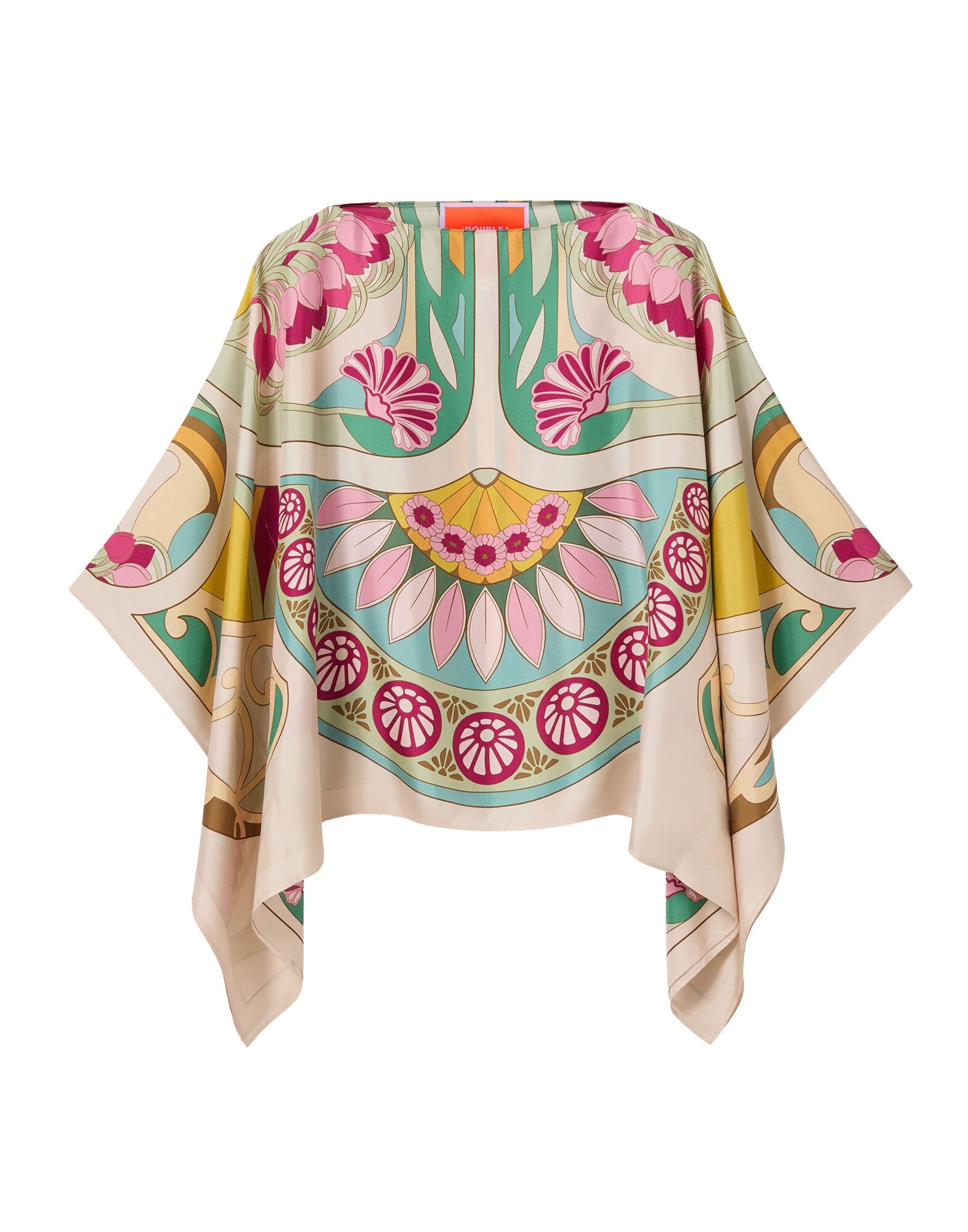 La DoubleJ Foulard Top in Tulip Placée Green