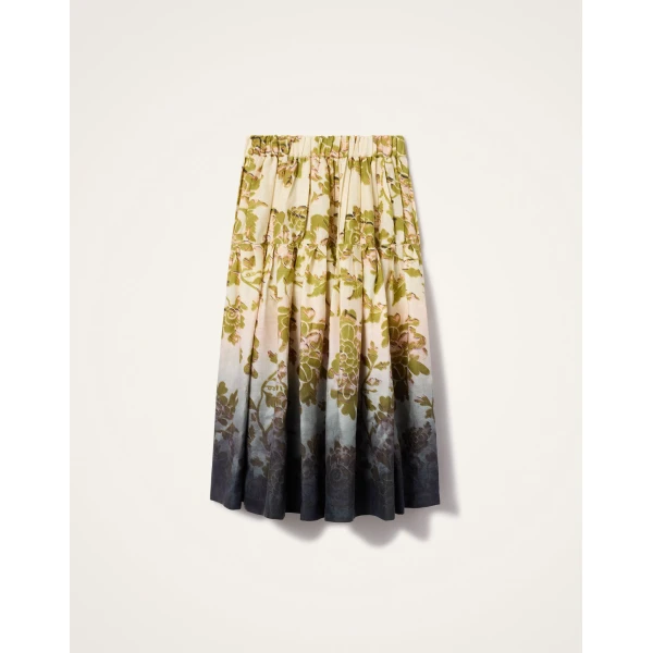 La DoubleJ Gala Skirt in Oasis Ombré Placée Green & Black, view 6