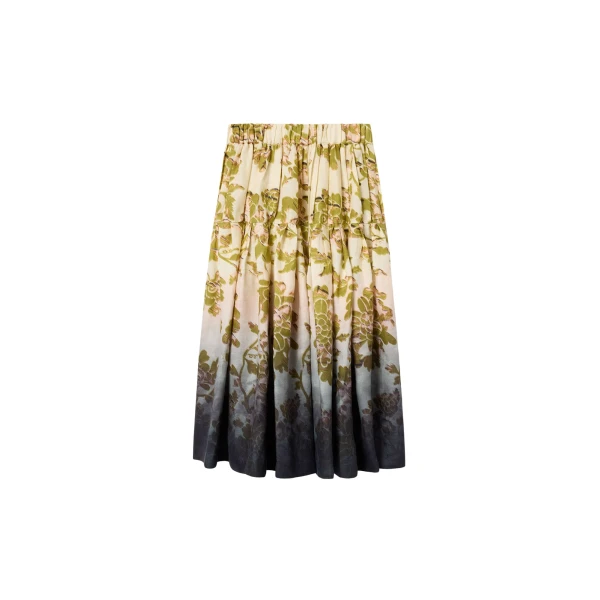 La DoubleJ Gala Skirt in Oasis Ombré Placée Green & Black