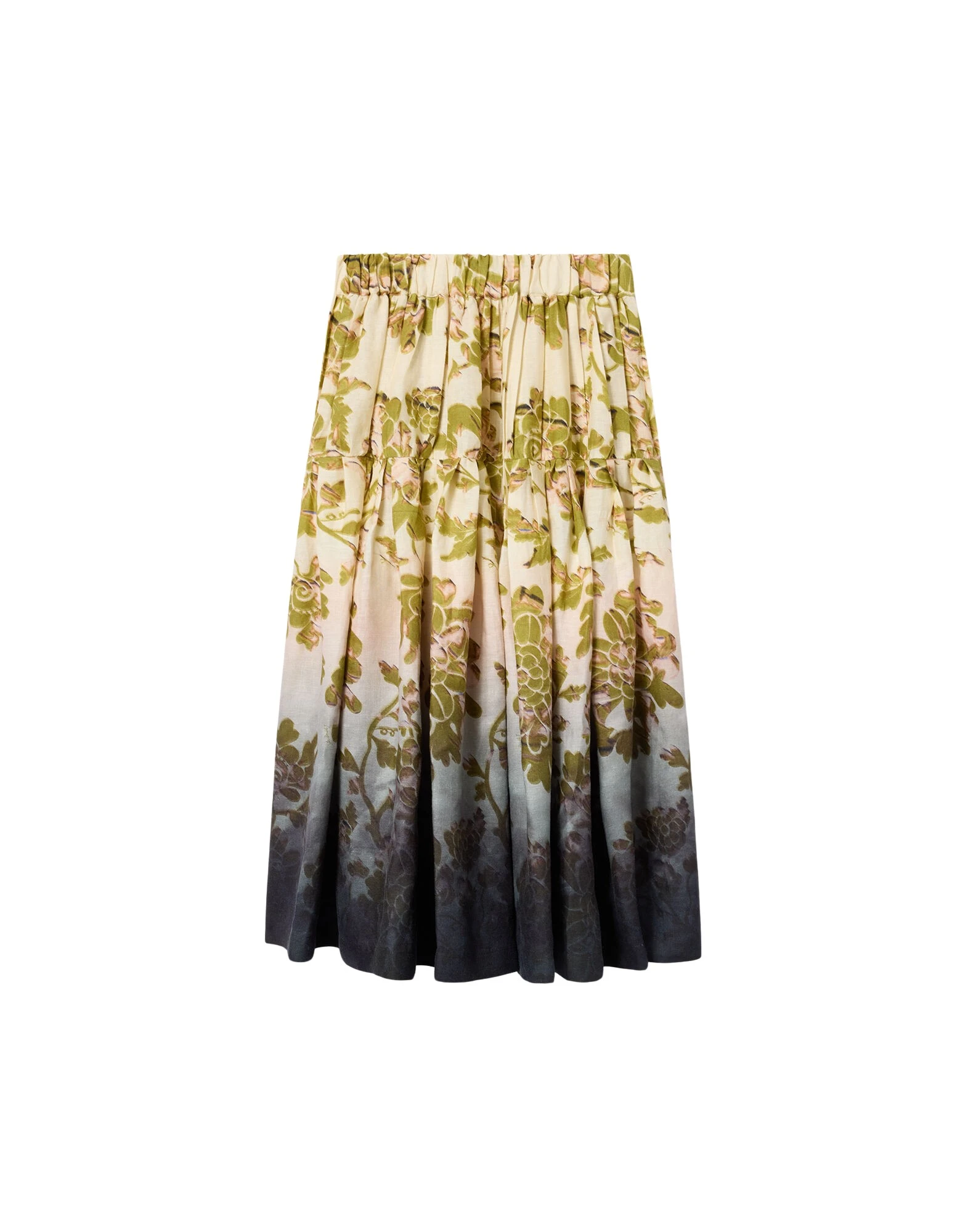 La DoubleJ Gala Skirt in Oasis Ombré Placée Green & Black
