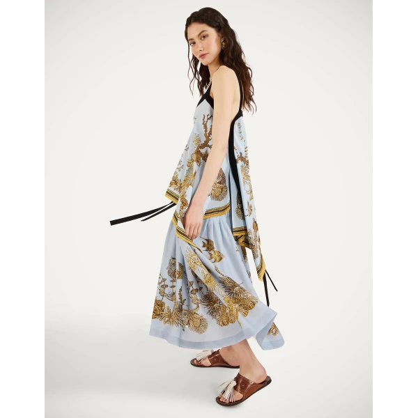 La DoubleJ Gala Skirt in Oceania Placée Light Blue, view 4