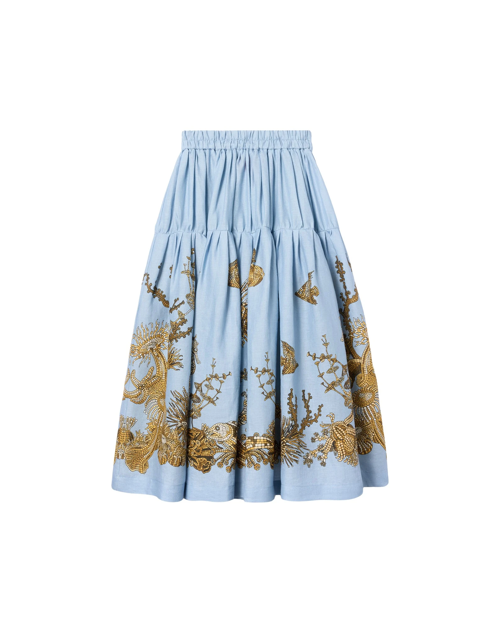 La DoubleJ Gala Skirt in Oceania Placée Light Blue