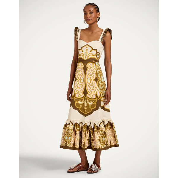 La DoubleJ Gingerbread Dress in Cocoon Placée Brown, view 2