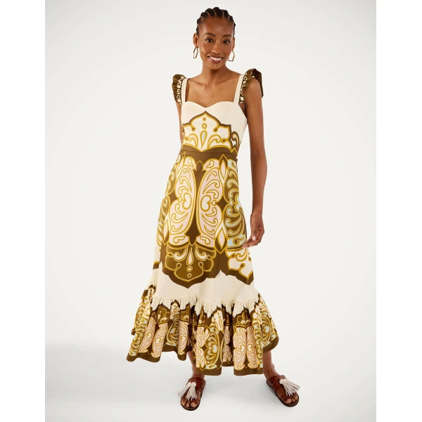 La DoubleJ Gingerbread Dress in Cocoon Placée Brown, view 5