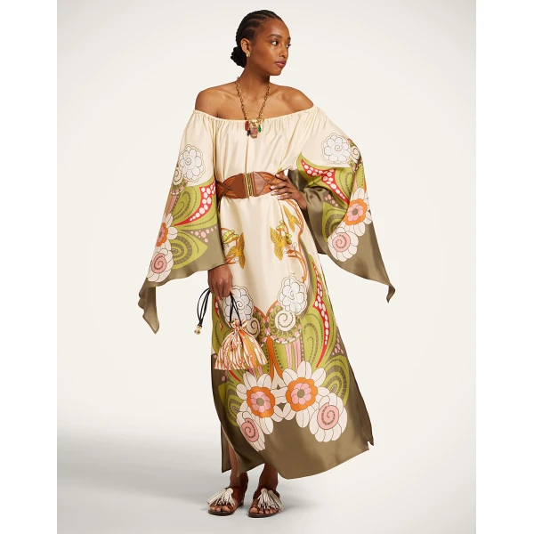 La DoubleJ Goddess Dress in Ambrosia Placée Ivory, view 2