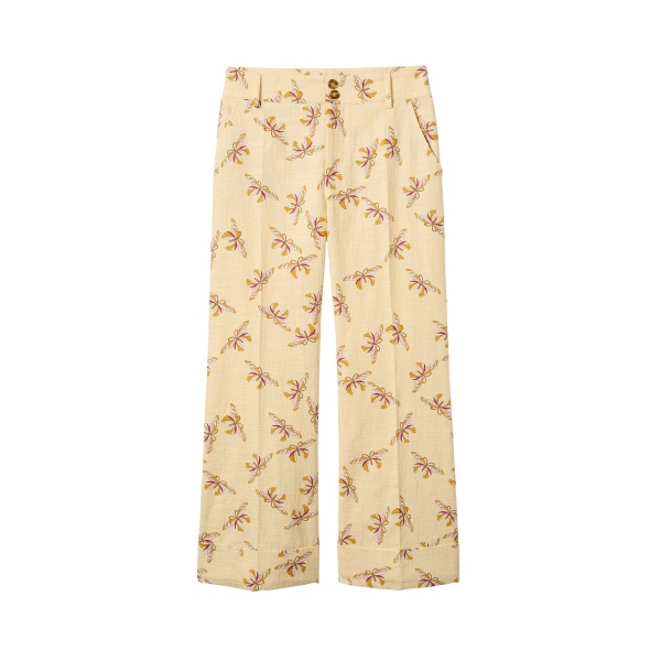 La DoubleJ Hendrix Pants in Farfalla Buttercream - Pants - Milanese Maximalist Fashion at Luxury Shoes 