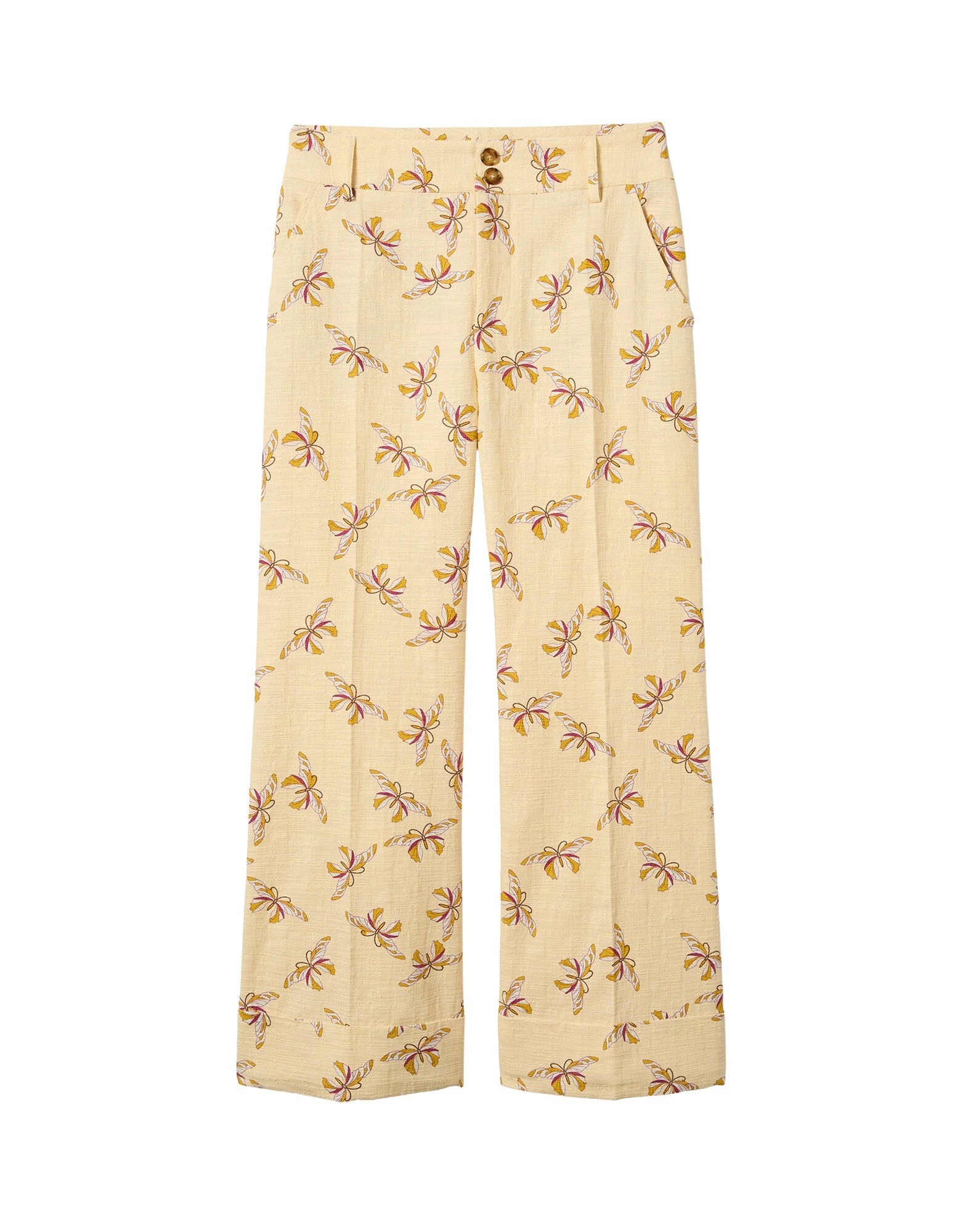 La DoubleJ Hendrix Pants in Farfalla Buttercream