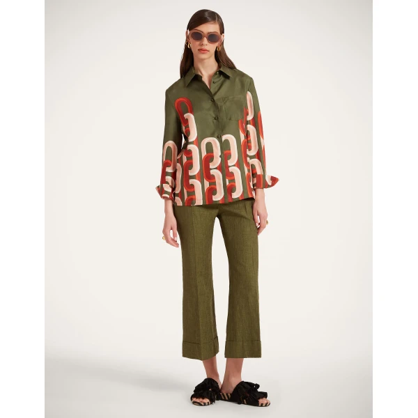La DoubleJ Hendrix Pants in Solid Camouflage, view 5