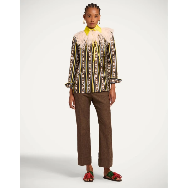 La DoubleJ Hendrix Pants in Solid Chocolate, view 2