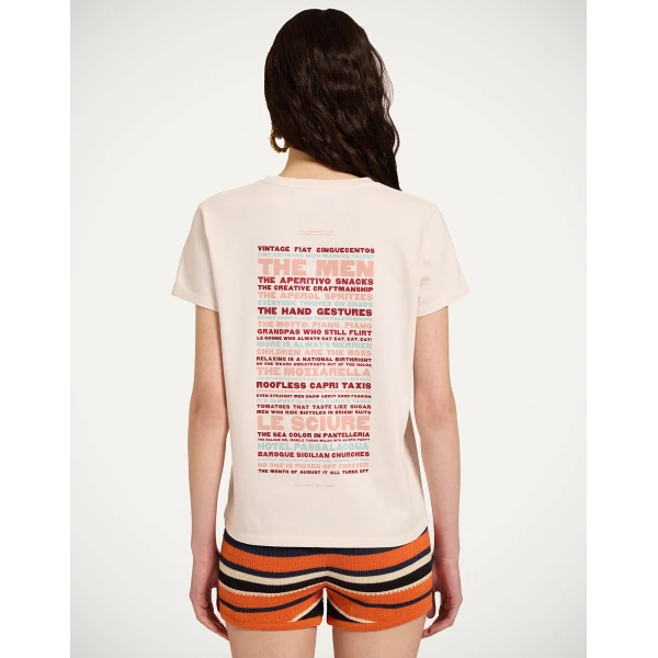 La DoubleJ High Tee Shirt in Solid Ecru, view 3