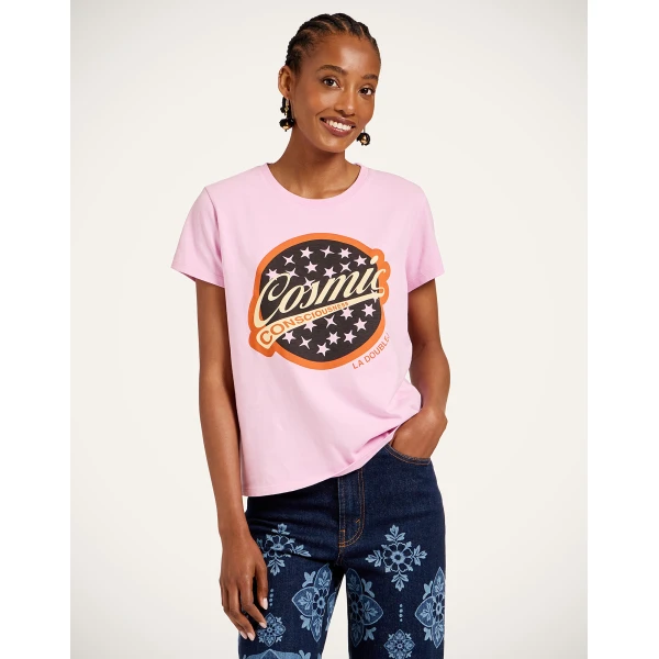 La DoubleJ High Tee Shirt in Solid Lilac, view 2