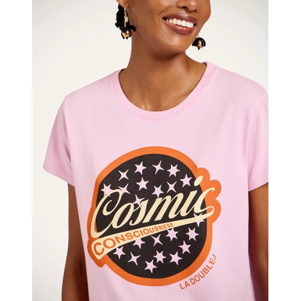 La DoubleJ High Tee Shirt in Solid Lilac, view 4