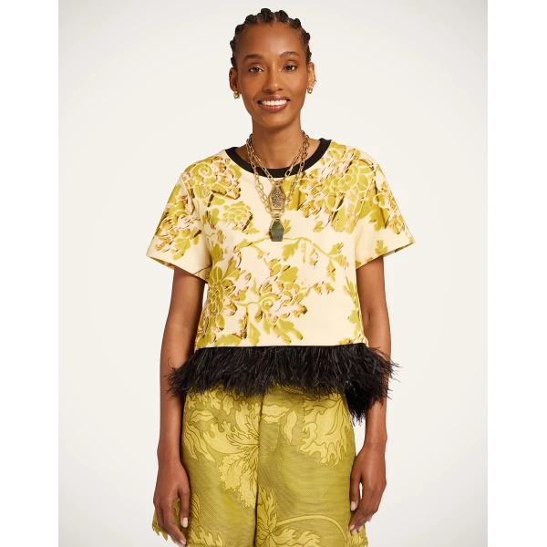 La DoubleJ La Scala Tee in Oasis Green Top, view 2