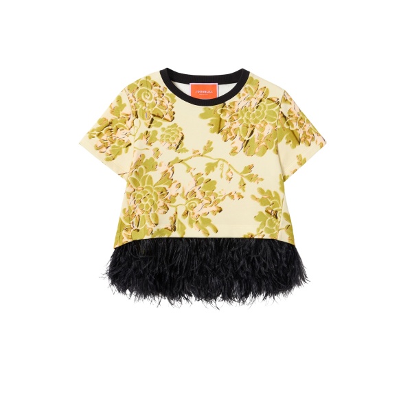 La DoubleJ La Scala Tee in Oasis Green - Tops - Milanese Maximalist Fashion at Luxury Shoes 
