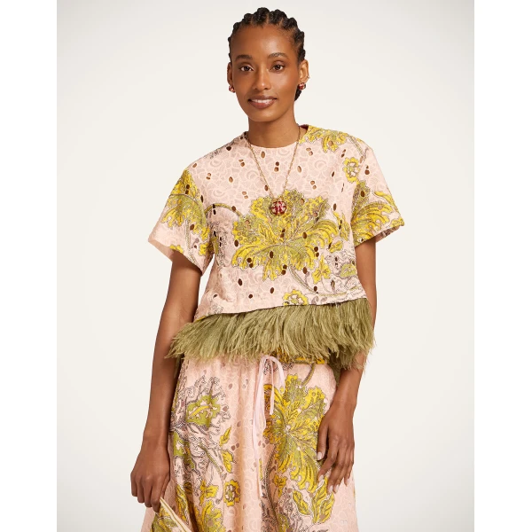 La DoubleJ La Scala Tee in Swathe Pink Top, view 2