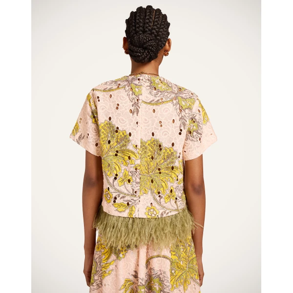 La DoubleJ La Scala Tee in Swathe Pink Top, view 3