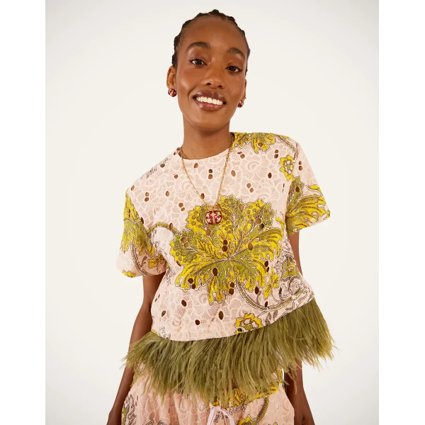 La DoubleJ La Scala Tee in Swathe Pink Top, view 4