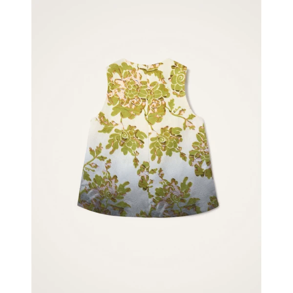 La DoubleJ La Scala Top in Oasis Ombré Placée Green & Black, view 6