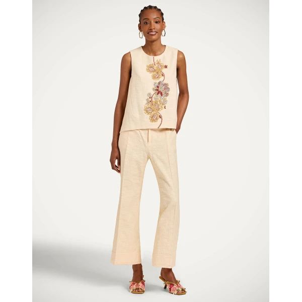 La DoubleJ La Scala Top in Solid Ivory, view 4