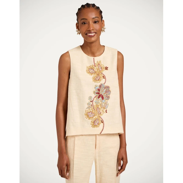 La DoubleJ La Scala Top in Solid Ivory, view 5