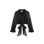 La DoubleJ Lacey En Pointe Top in Solid Black