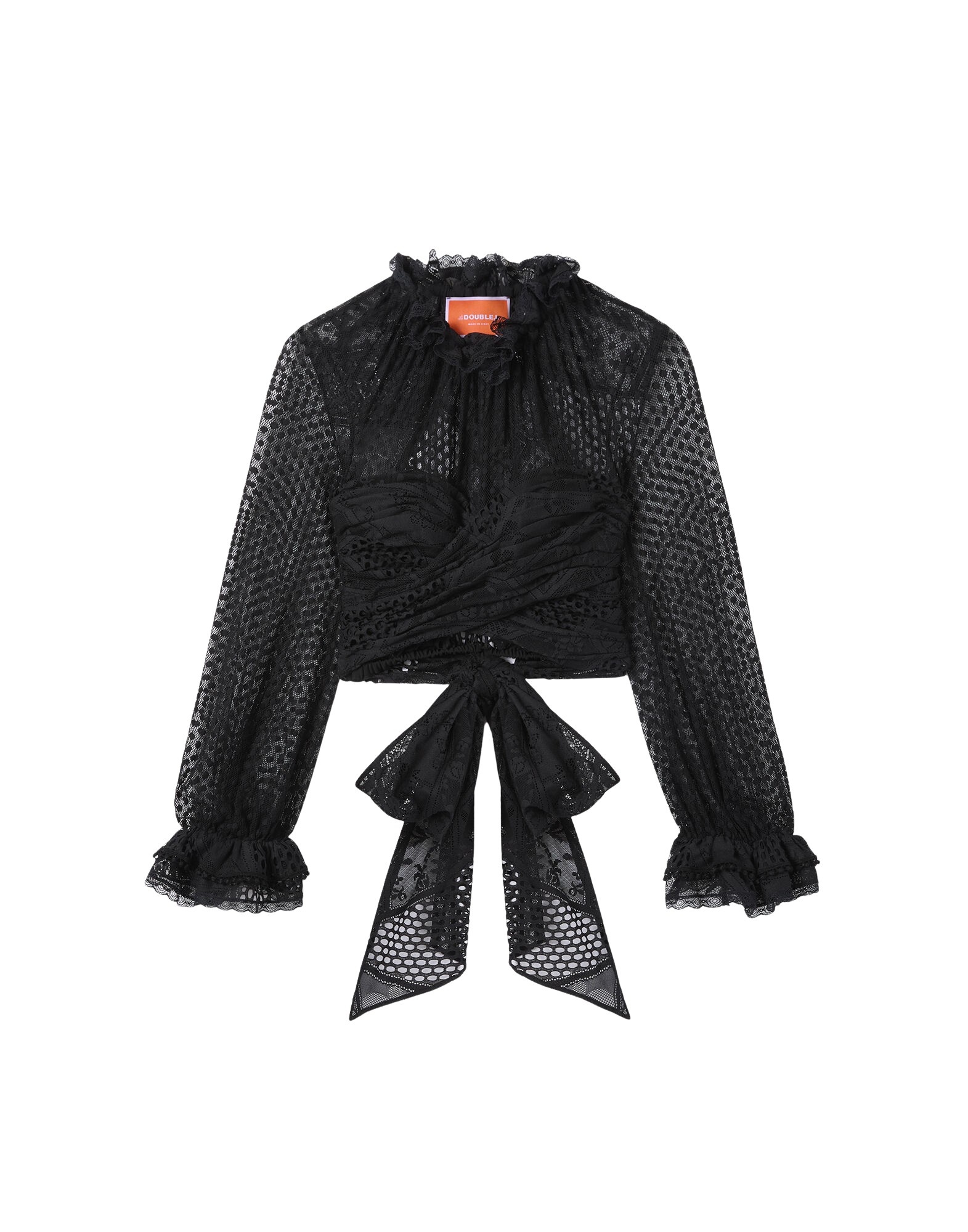 La DoubleJ Lacey En Pointe Top in Solid Black