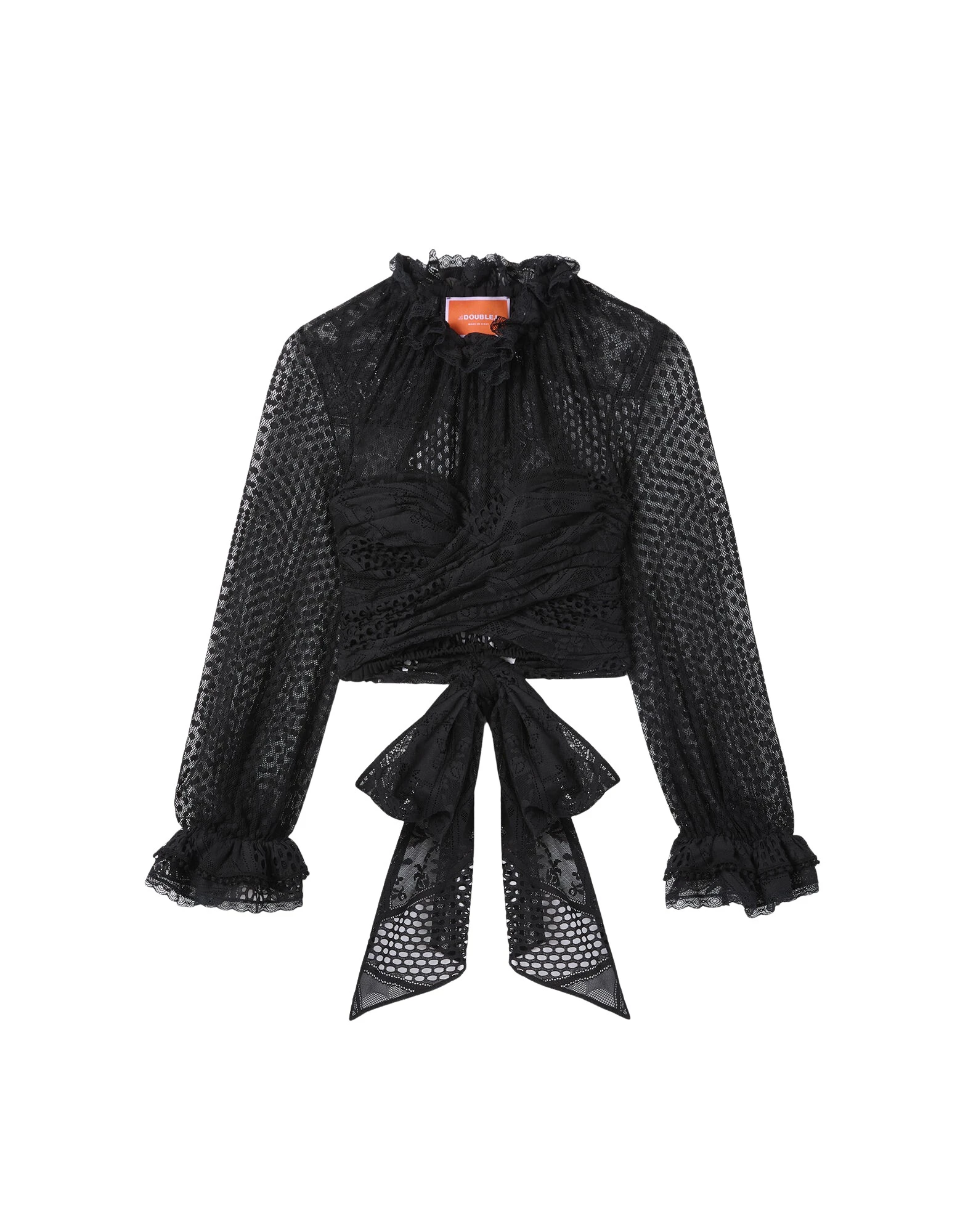 La DoubleJ Lacey En Pointe Top in Solid Black