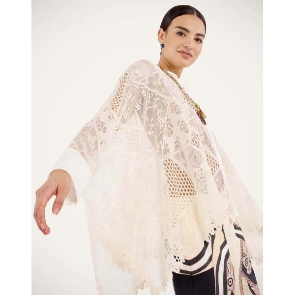 La DoubleJ Lacey Foulard Shirt in Solid Ecru, view 5
