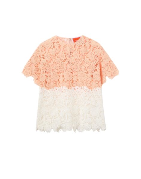 La DoubleJ Lacey House T-Shirt in Solid Apricot - Tops - Milanese Maximalist Fashion at Luxury Shoes 