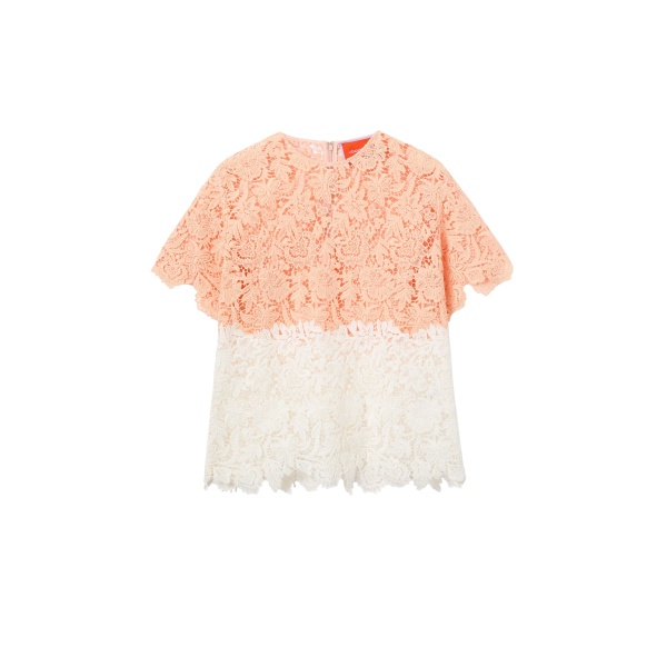 La DoubleJ Lacey House T-Shirt in Solid Apricot - Tops - Milanese Maximalist Fashion at Luxury Shoes 