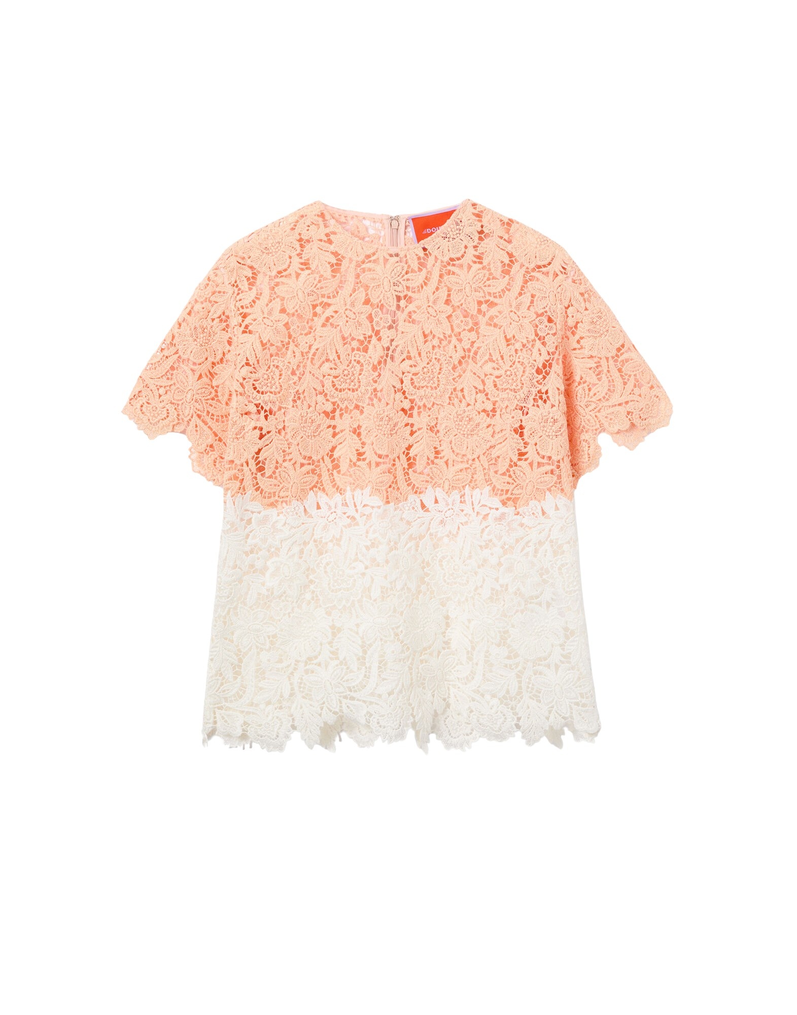 La DoubleJ Lacey House T-Shirt in Solid Apricot Top