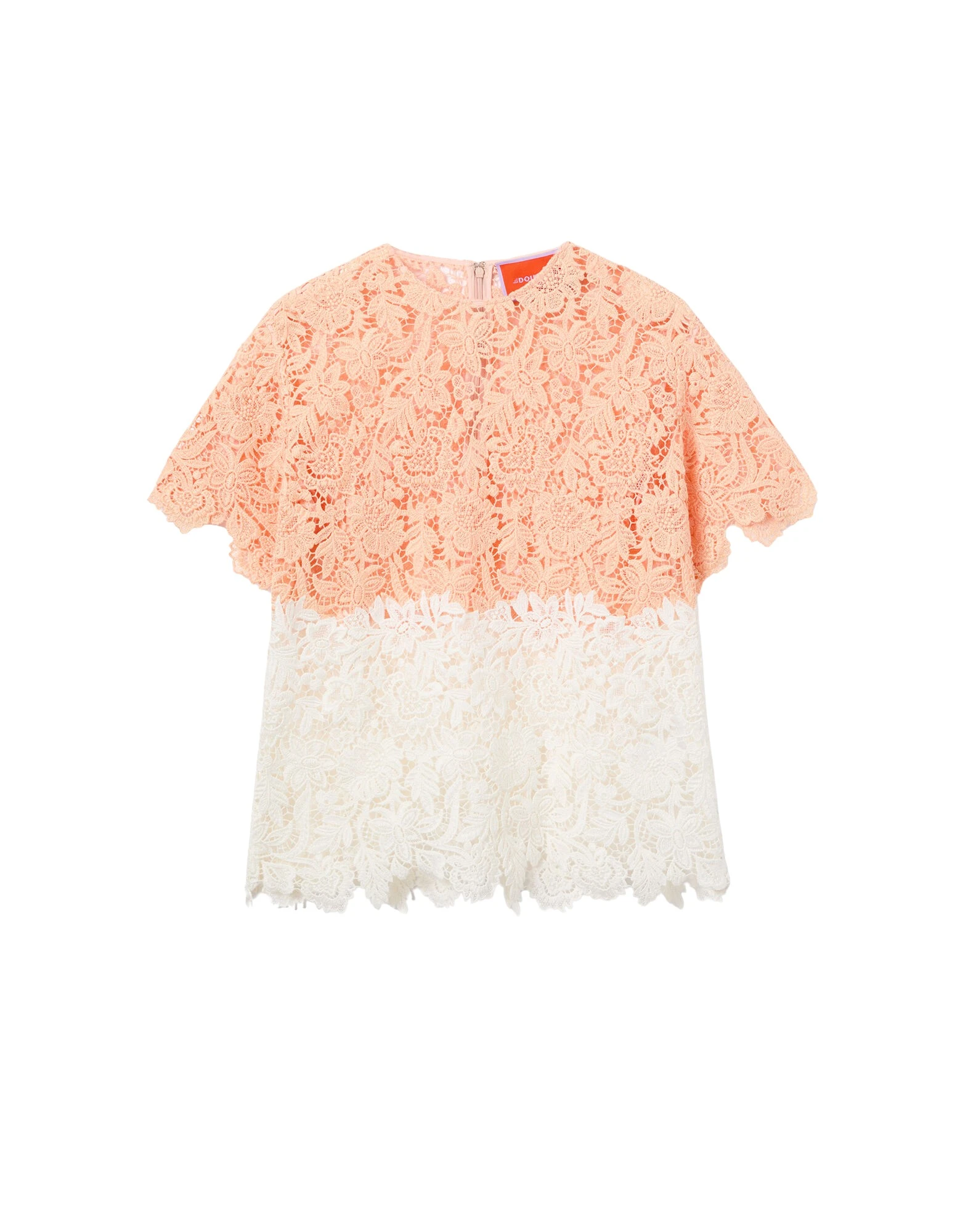 La DoubleJ Lacey House T-Shirt in Solid Apricot Top