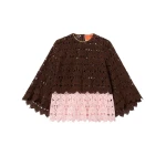 La DoubleJ Lacey Make An Exit Top in Color Block Chocolate & Pink