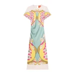 La DoubleJ Lela Dress in Florette Placée Fuchsia