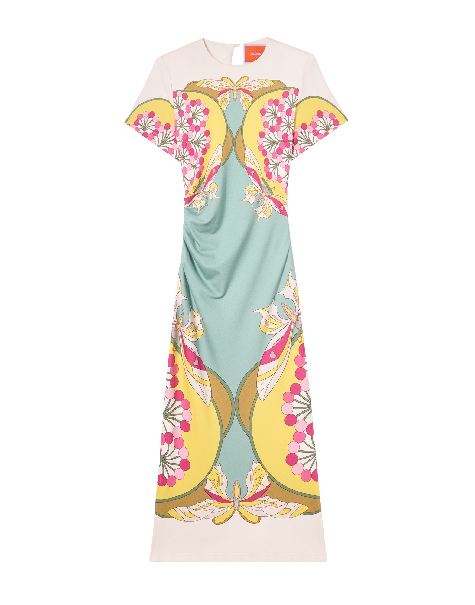 La DoubleJ Lela Dress in Florette Placée Fuchsia - Dresses - Milanese Maximalist Fashion at Luxury Shoes 